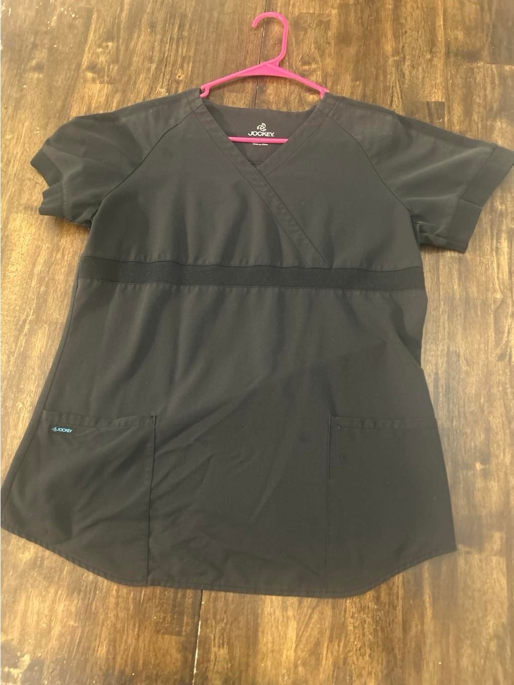 Jockey Women's Black V-Neck Tunic Scrub Top
